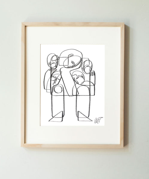 "Static Cling Kids" Art Print