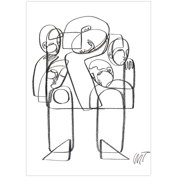 "Static Cling Kids" Art Print