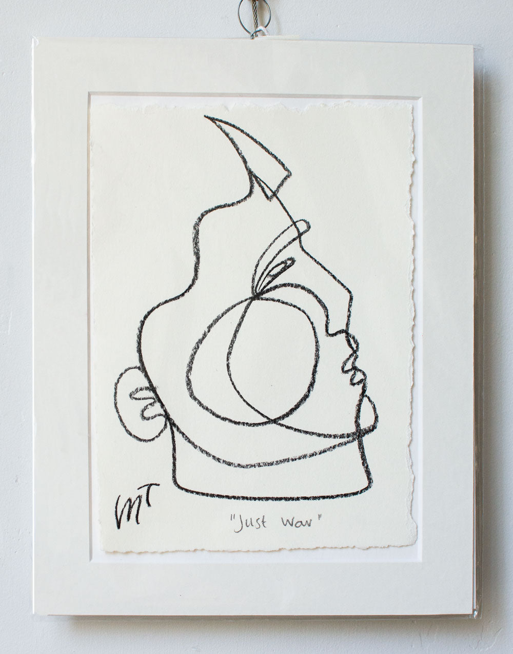 "Just Wow" Line Drawing, matted