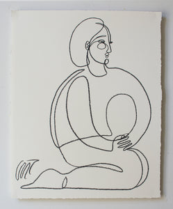 "Holding The Space That You Require" Line Drawing